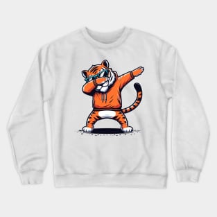 Tiger Art, Funny Tiger Lover, Tiger Dabbing, Tiger Crewneck Sweatshirt